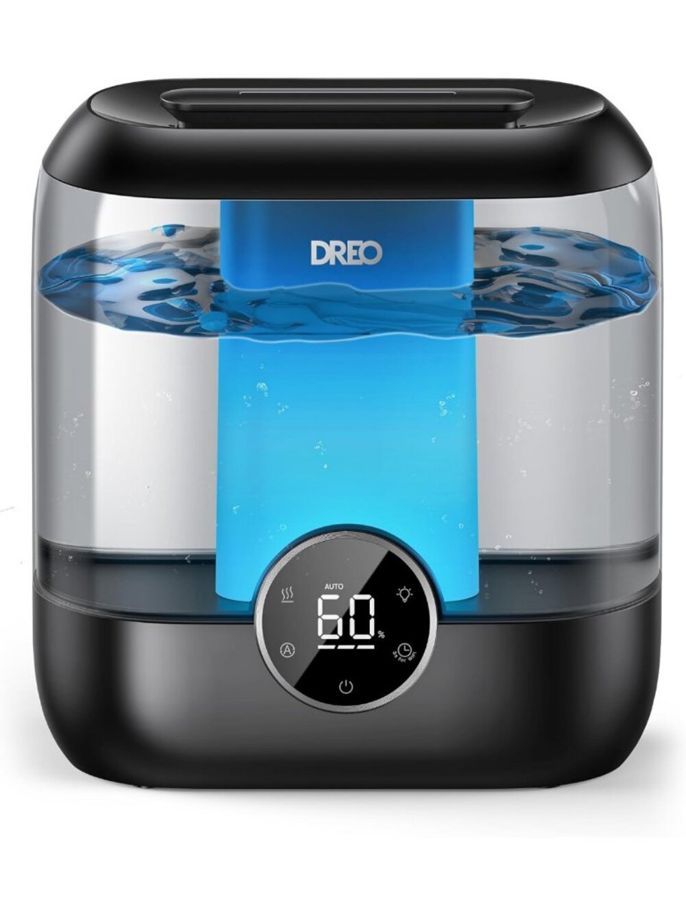 6L Quiet Humidifier for Bedroom - 60H Runtime, Ultra-Quiet 28 dB, Black